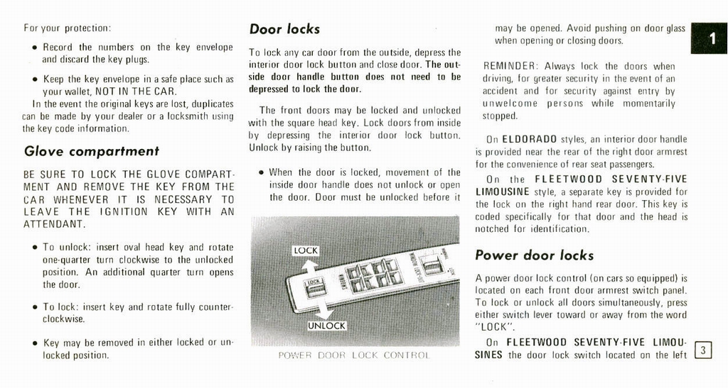 1973 Cadillac Owners Manual Page 41